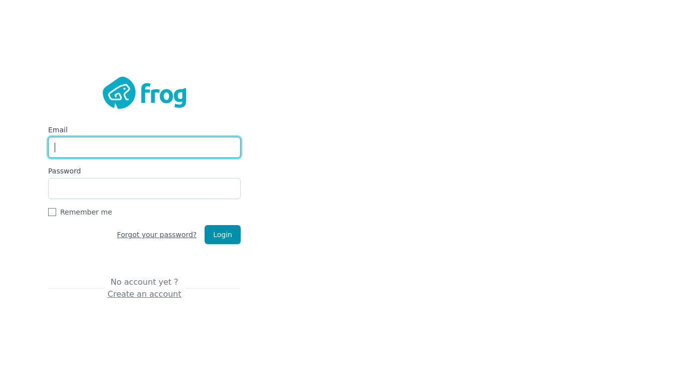 Frog.tech Landing page