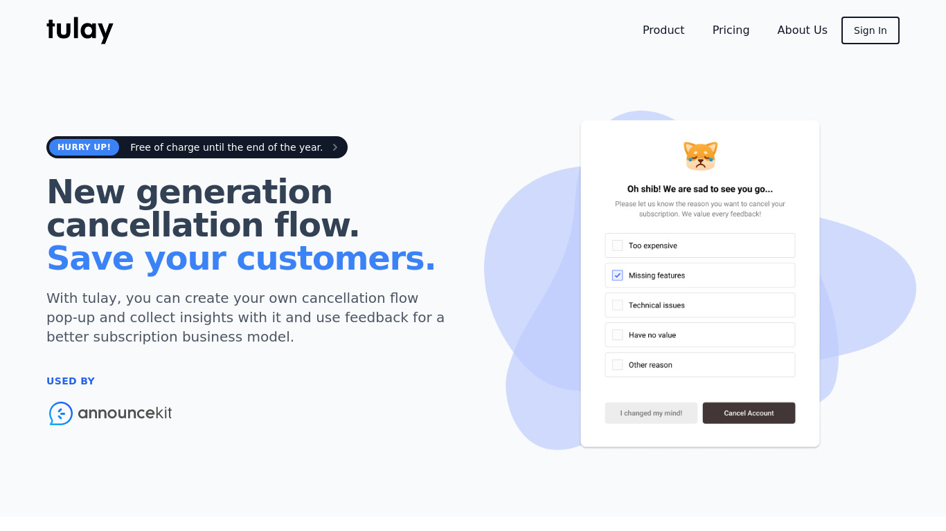 tulay Landing page