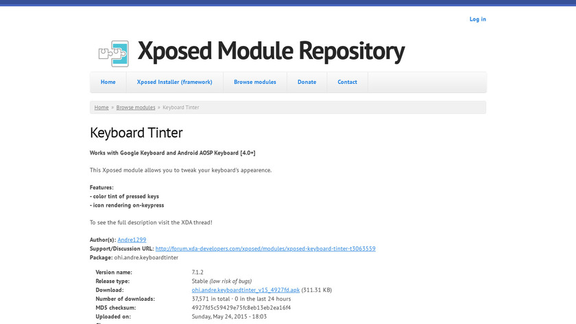 Keyboard Tinter Landing Page