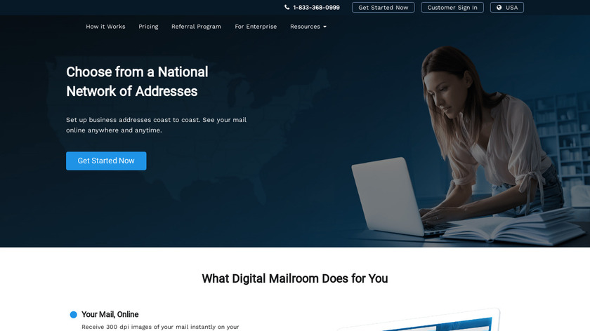 Digital Mailroom Landing Page