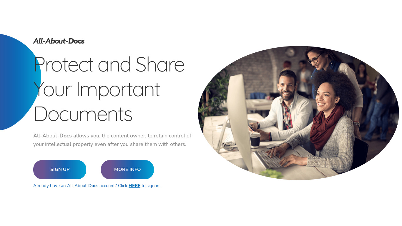 All-About-Docs Landing page