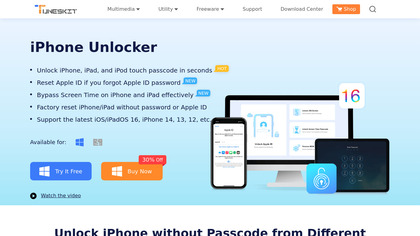 TunesKit iPhone Unlocker image