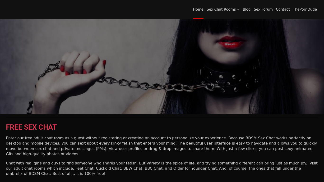 Bdsmchat.co Landing page