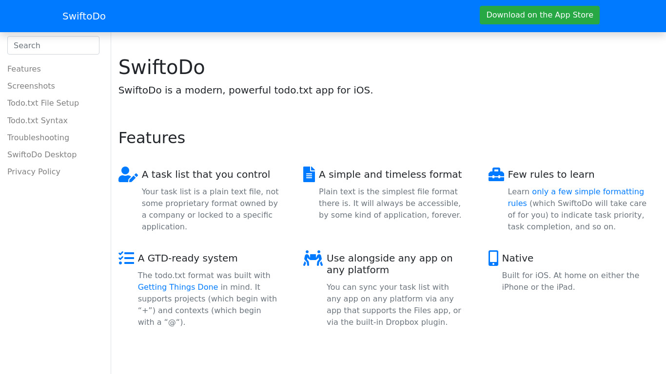 SwiftoDo Landing page