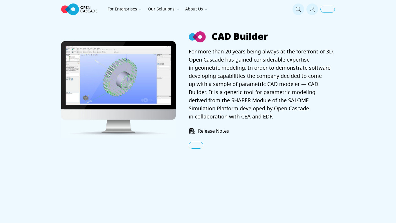CAD Builder Landing page