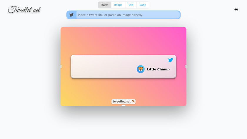 Tweetlet Landing Page