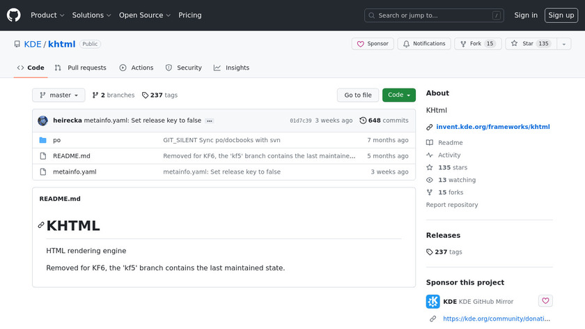KHTML Landing Page