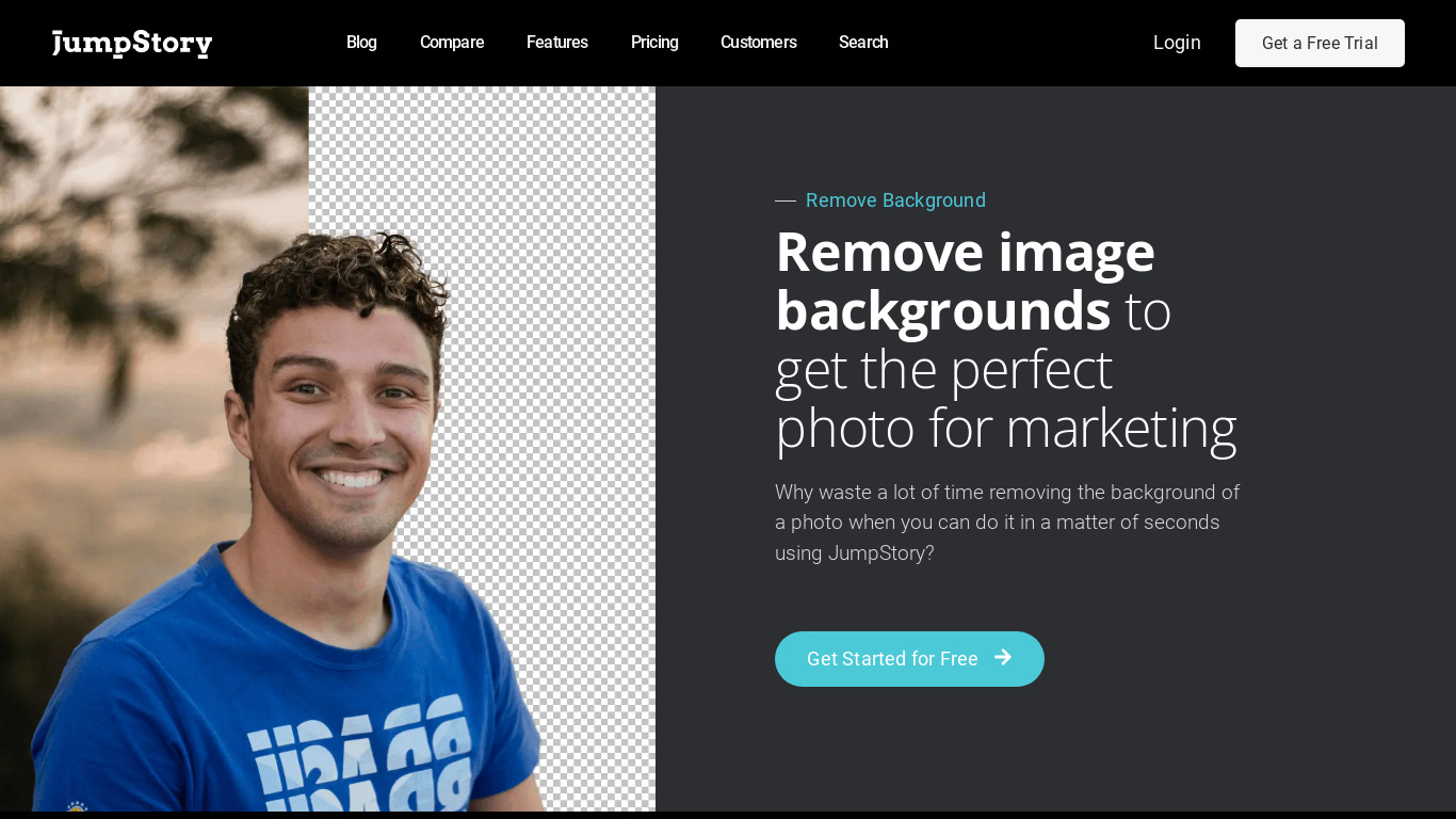 Background removal tool Landing page