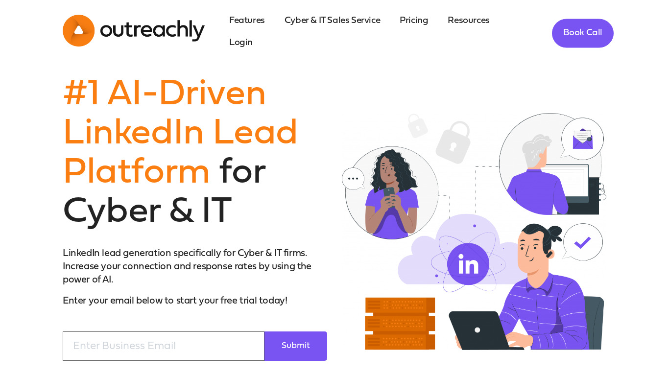 Outreachly.ai Landing page