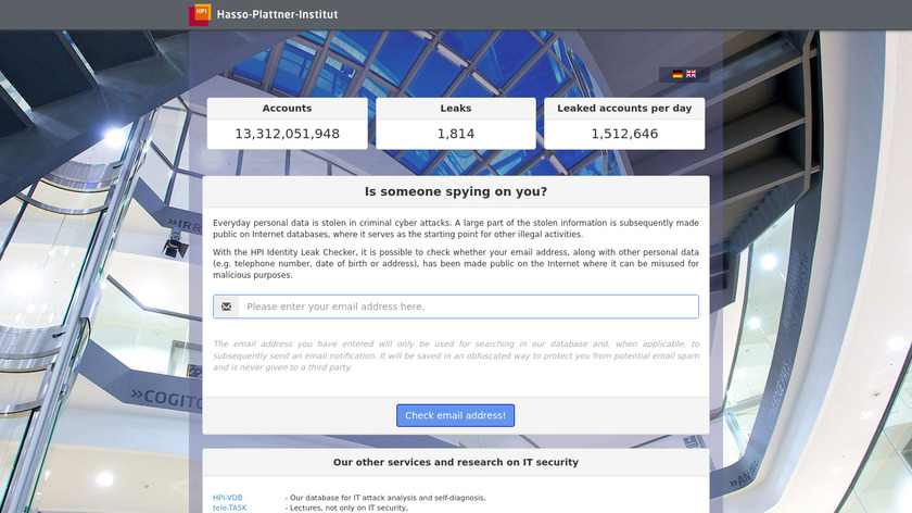 Identity Leak Checker Landing Page