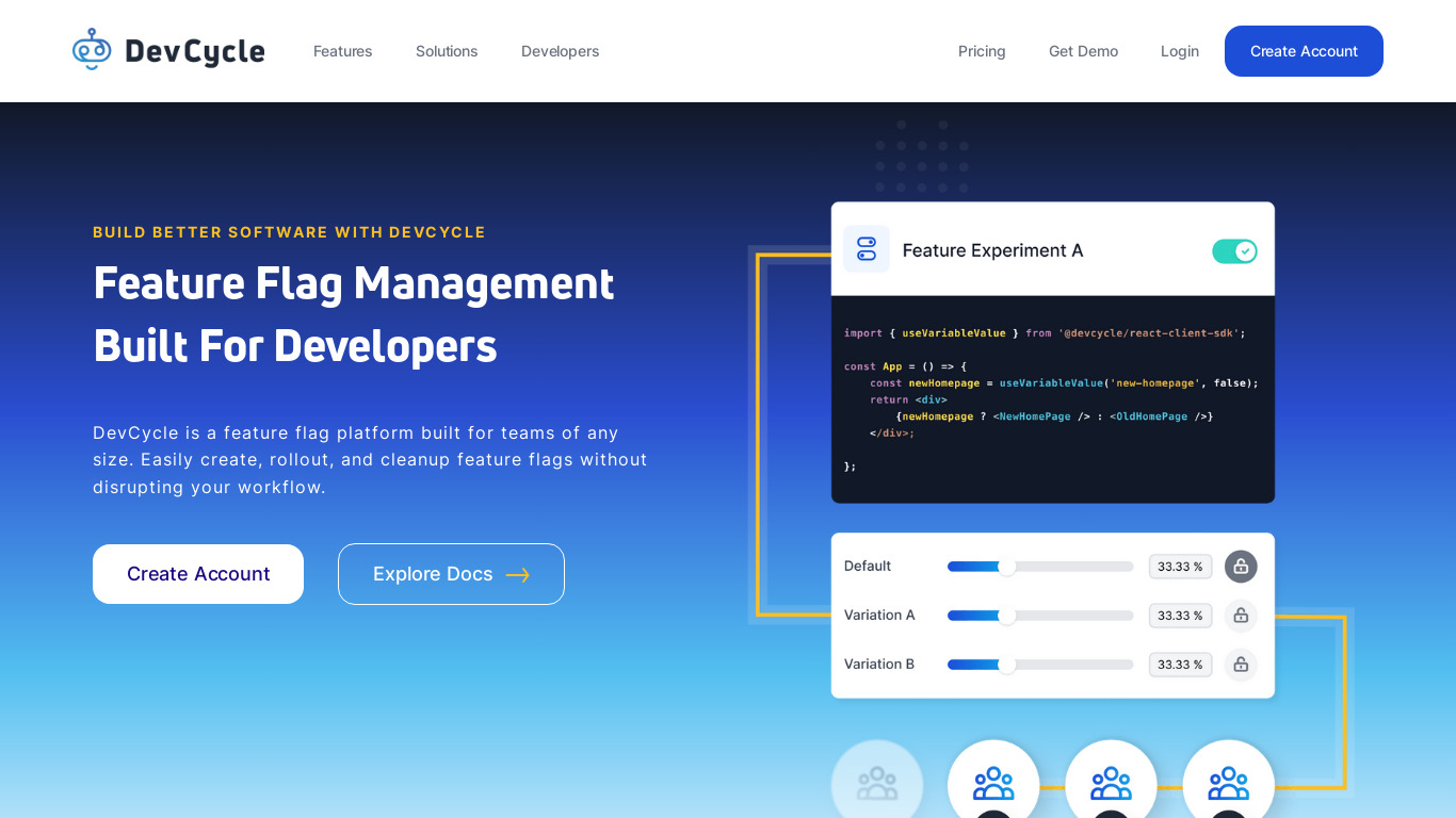 DevCycle Landing page