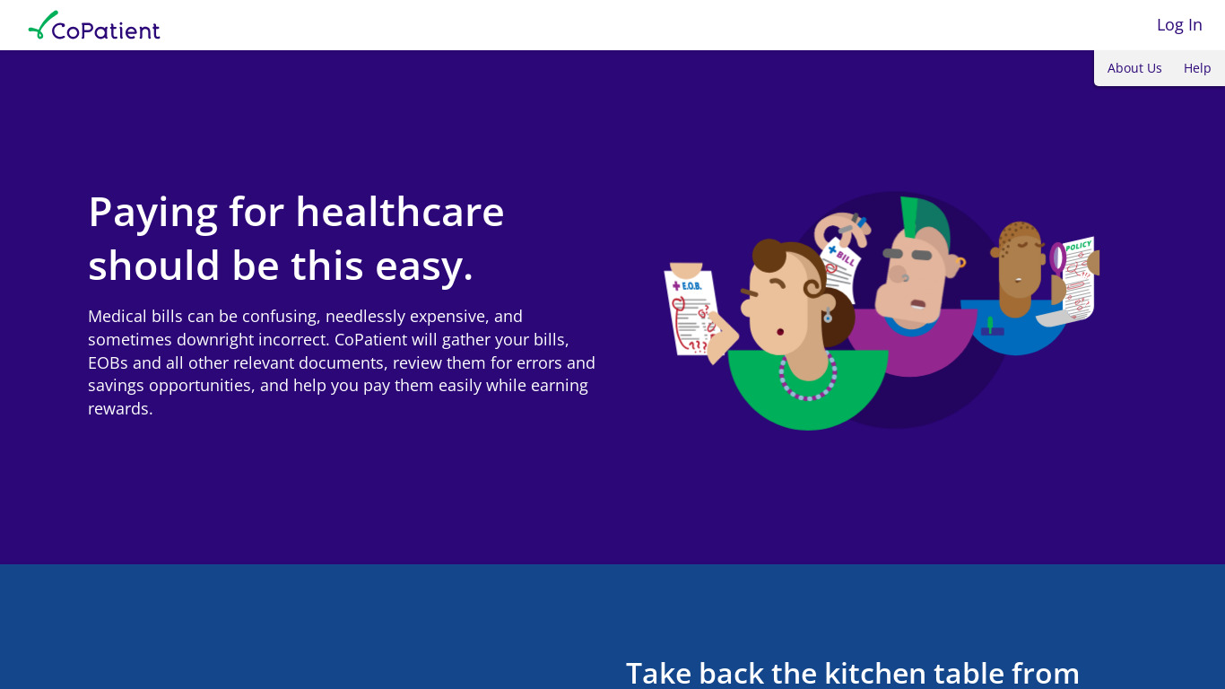 CoPatient Landing page