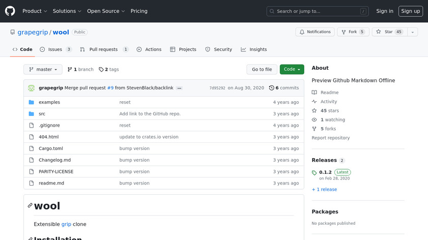 wool Landing Page