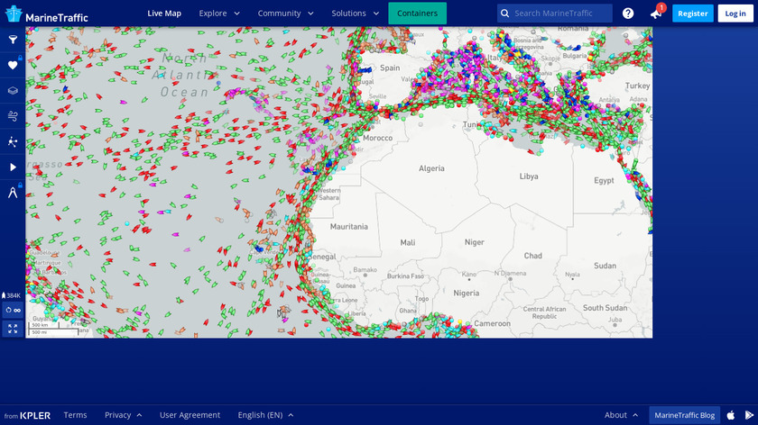 MarineTraffic Landing Page