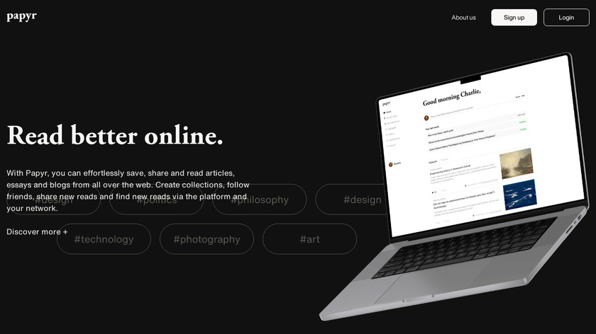 Papyr Landing Page