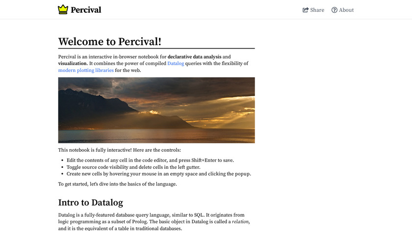 Percival Landing Page