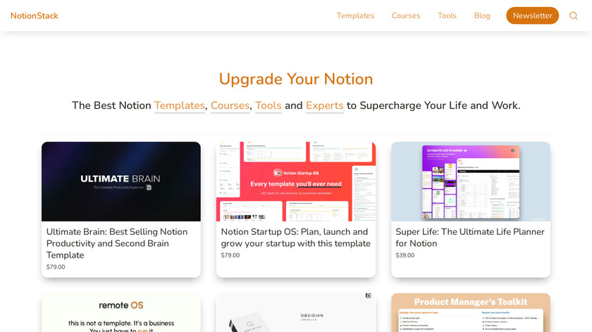 The Notion Templates Landing Page