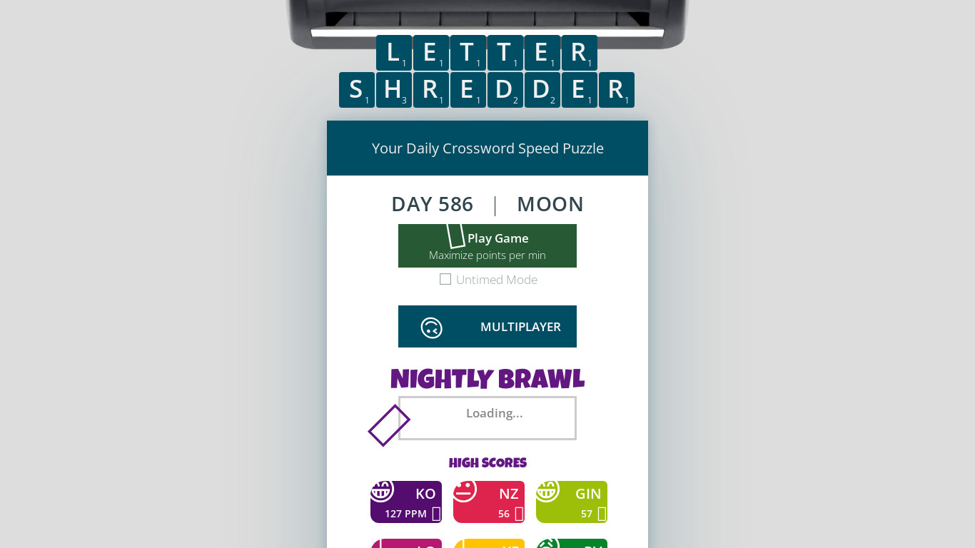 Letter Shredder Landing page