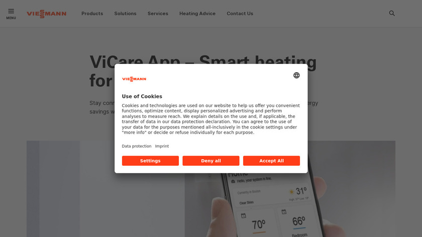 Viessmann ViCare Landing Page