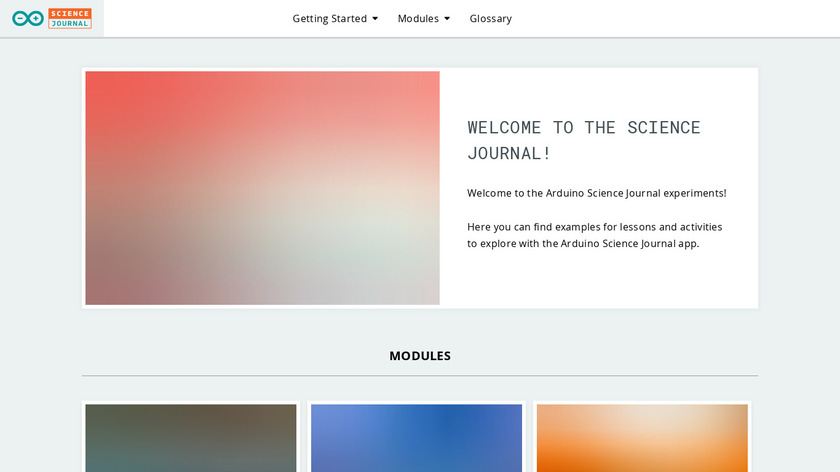 Arduino Science Journal Landing Page