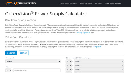 Outervision Power Supply Calculator image