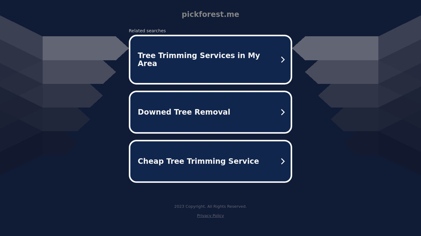 PickForest Landing Page