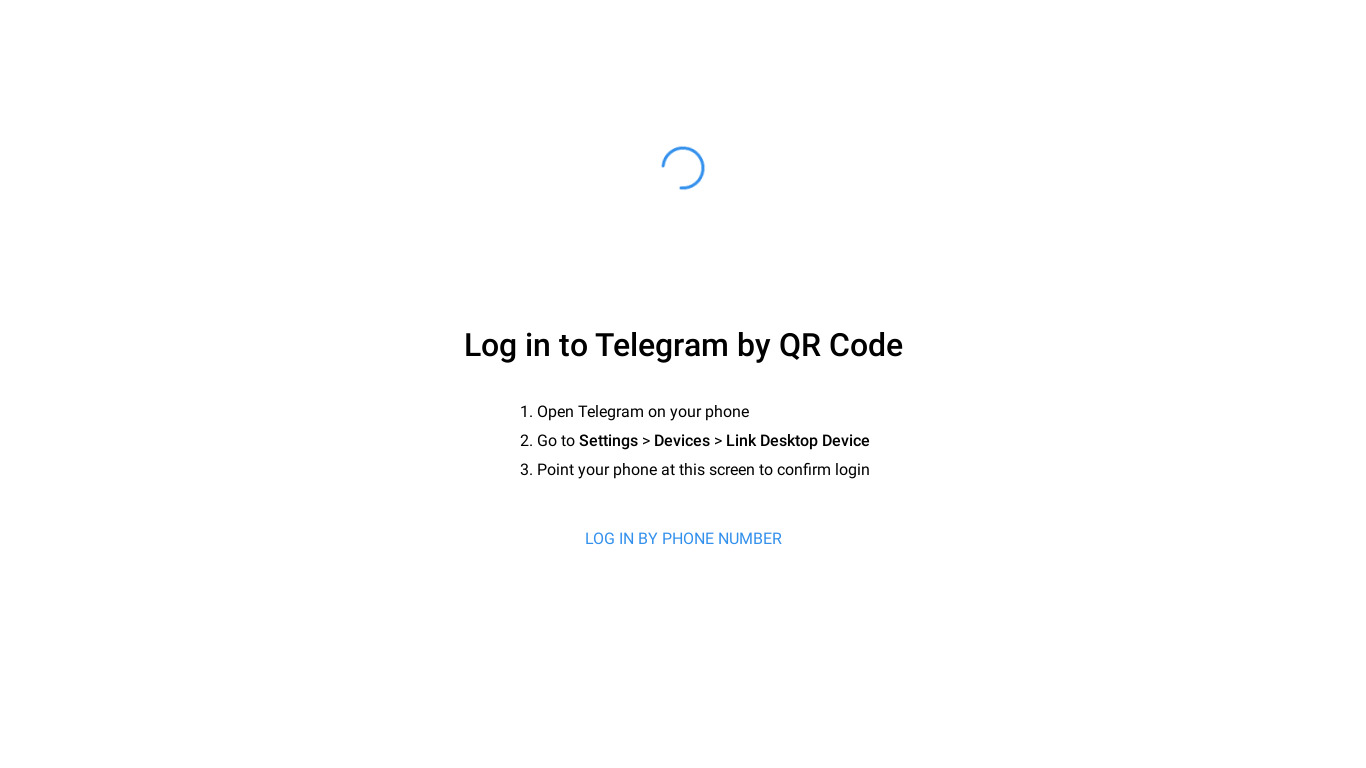 New Telegram Web Landing page