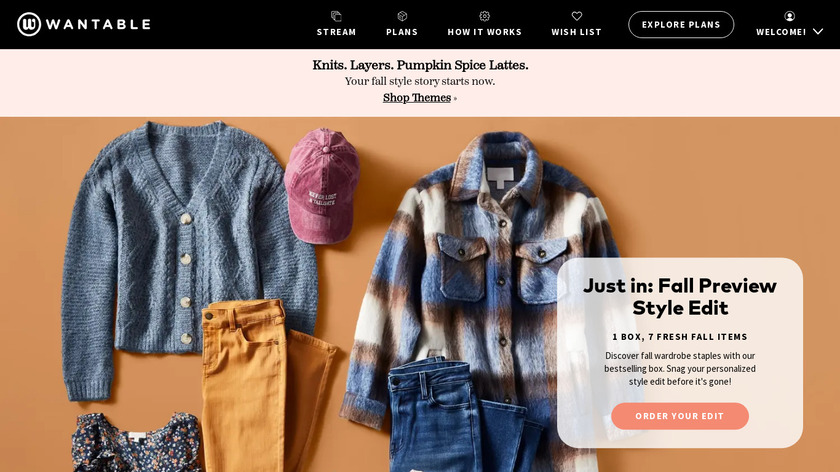 Wantable Landing Page