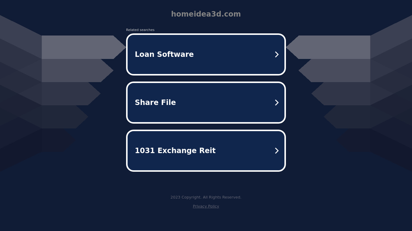 HomeIdea3D Landing page