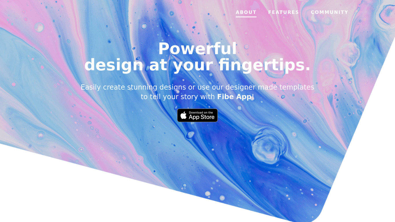 FIBE – Creative Graphic Design Landing page