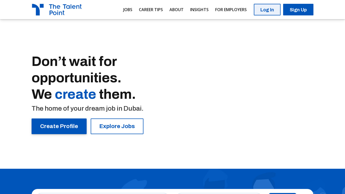 The Talent Point Landing page