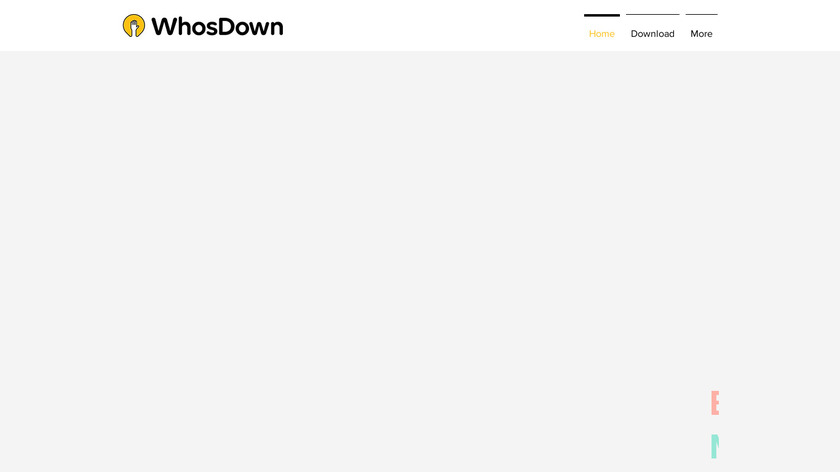 WhosDown Landing Page