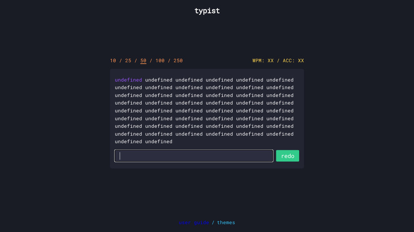 Typisty Landing Page