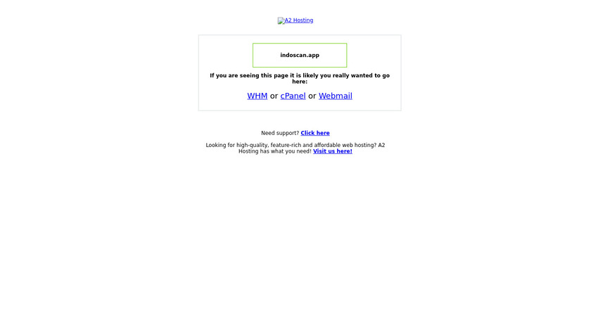 Indoscan Landing Page