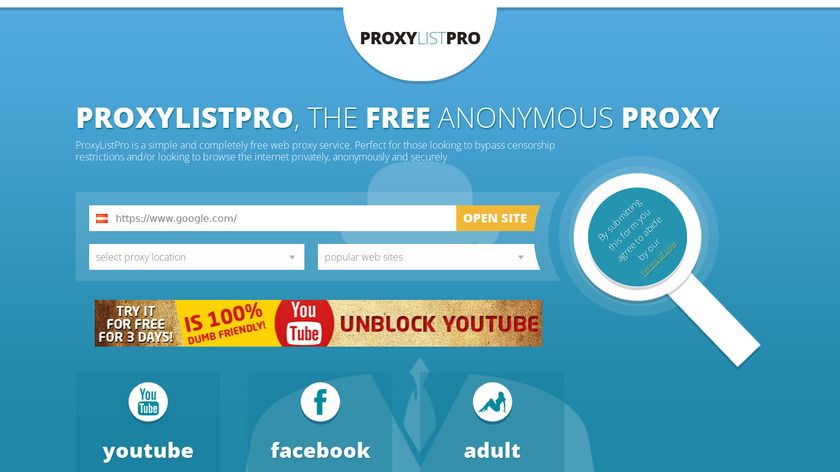 ProxyListPro Landing Page