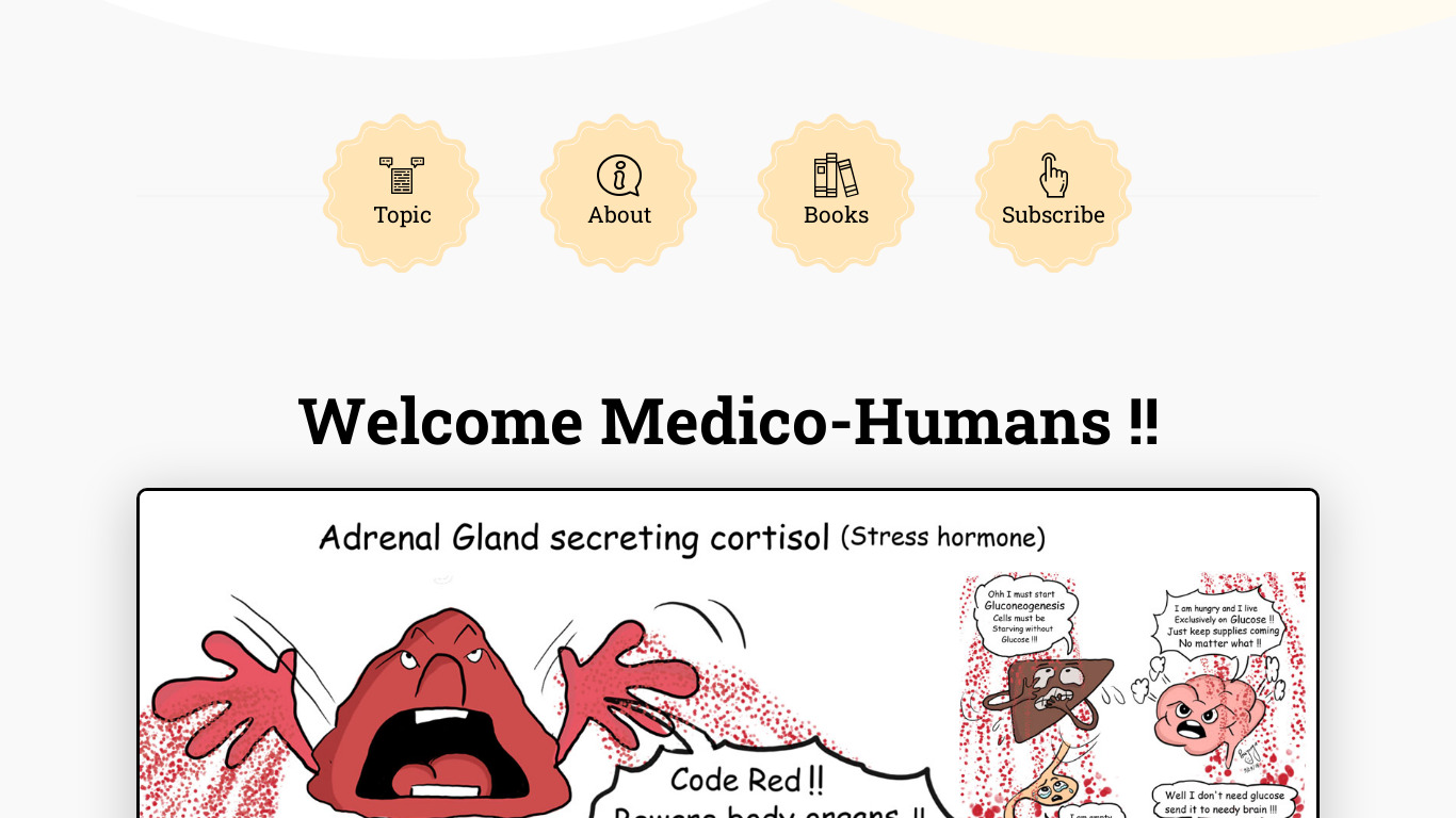 Creative Med Doses Landing page