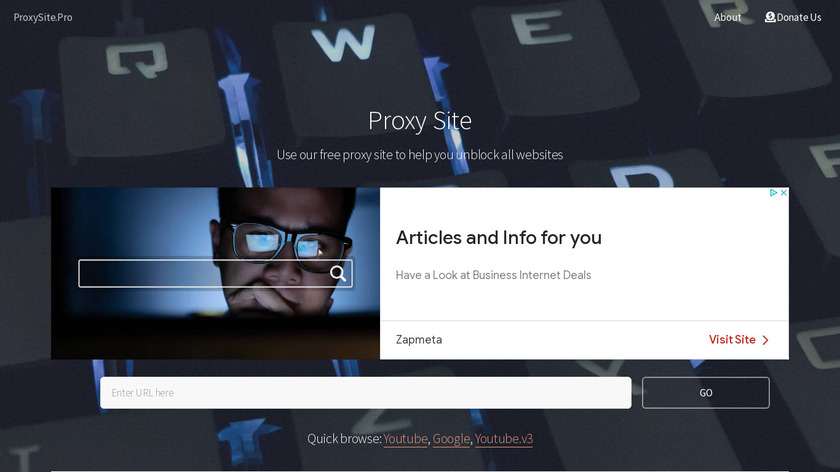 ProxySite.Video Landing Page