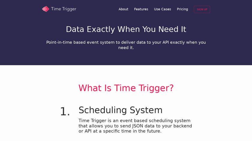 Time Trigger Landing Page