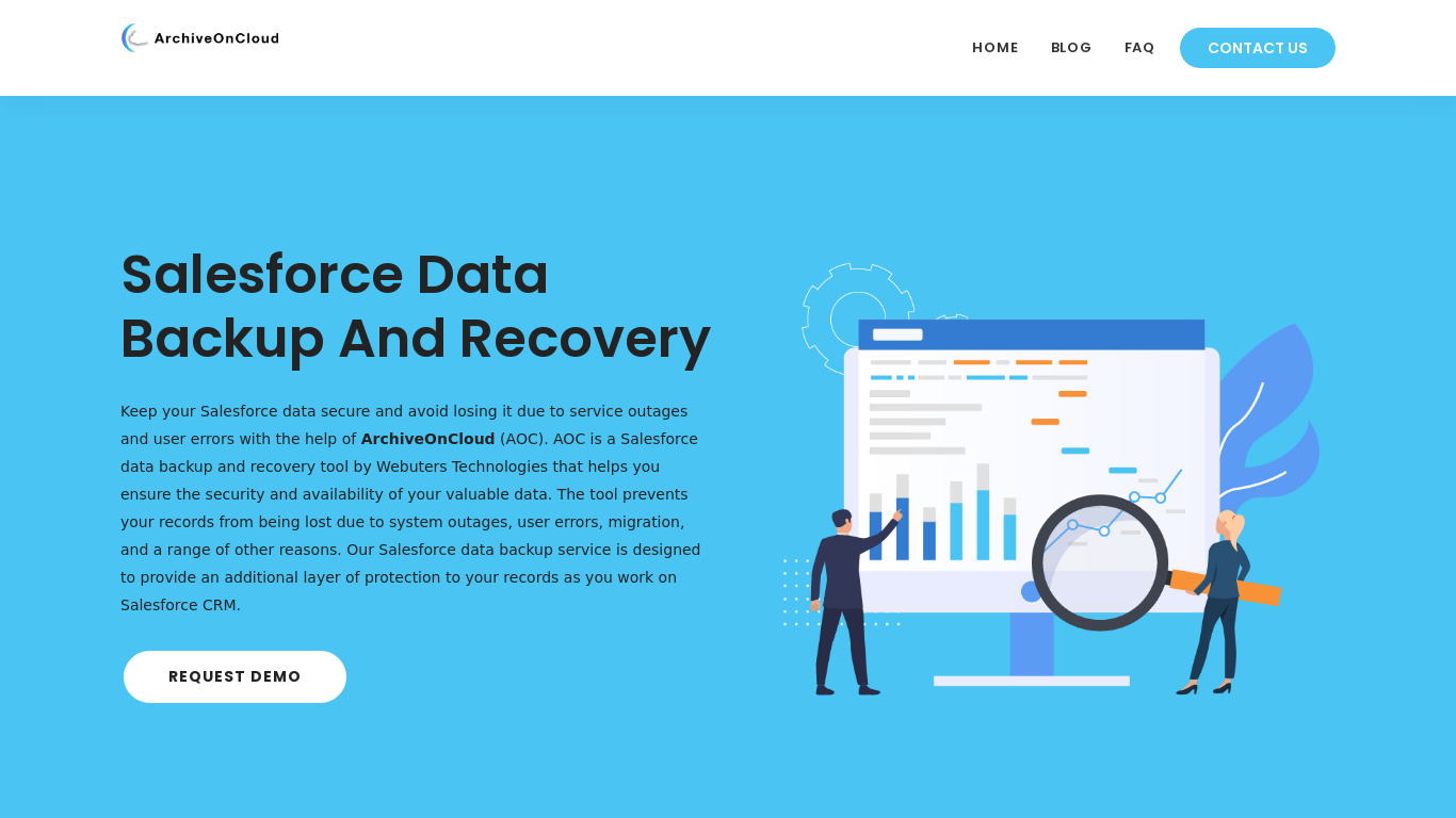 Archive on Cloud Landing page