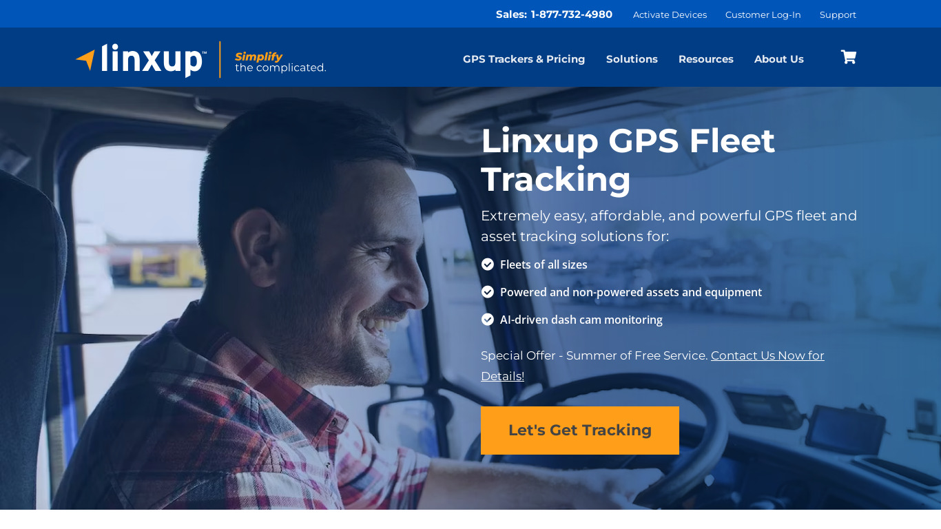 AwareGPS GPS Vehicle Tracking Landing page