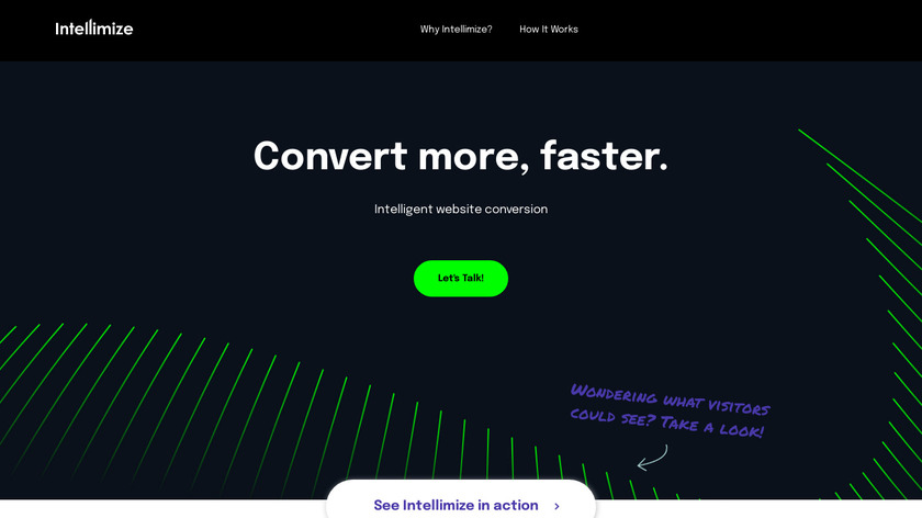 Intellimize Landing Page