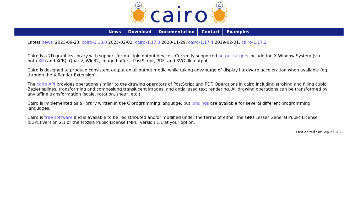 Cairo Landing page