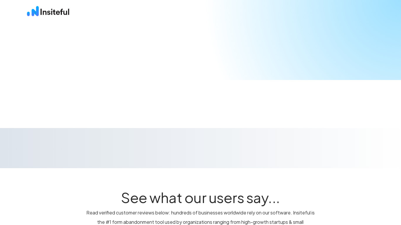 Insiteful.co Landing page