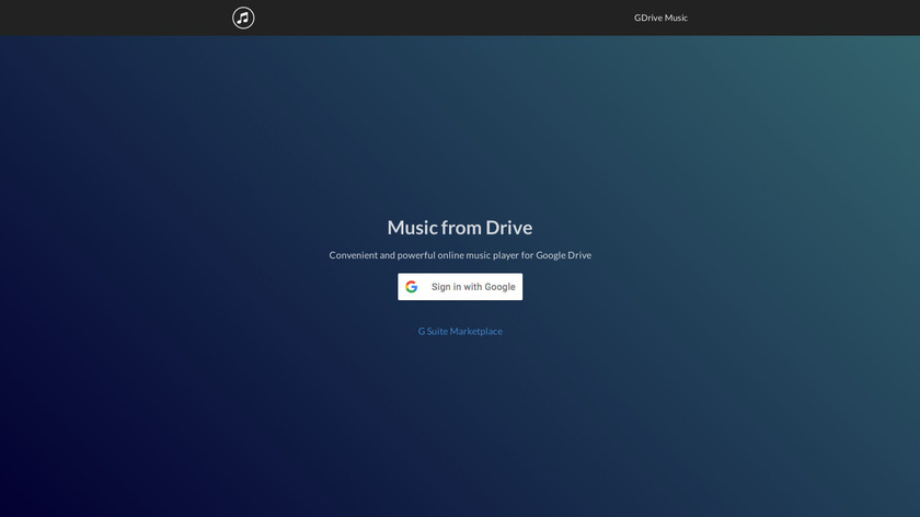 Gdrive Music Landing Page