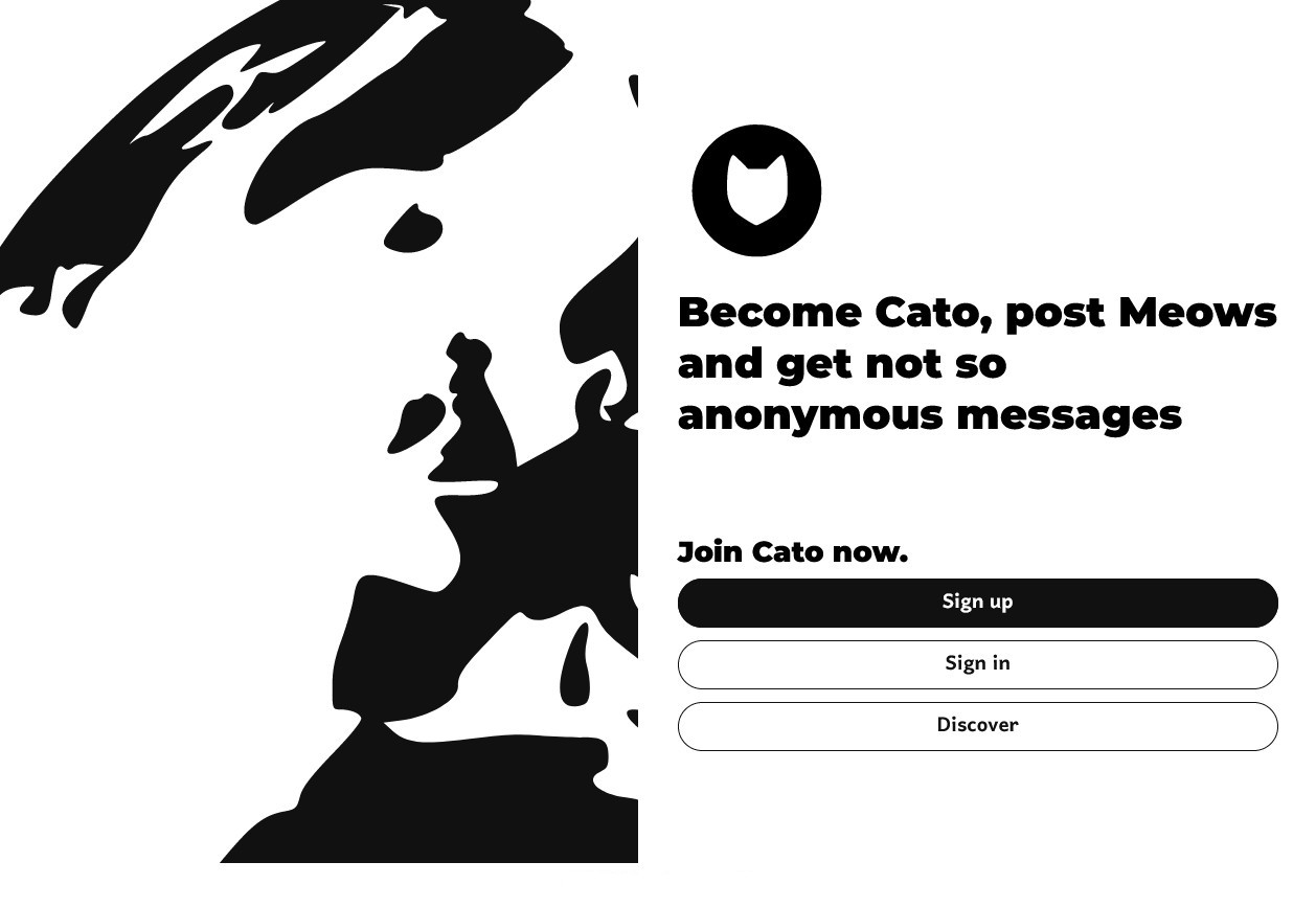 Cato Social Network Landing page