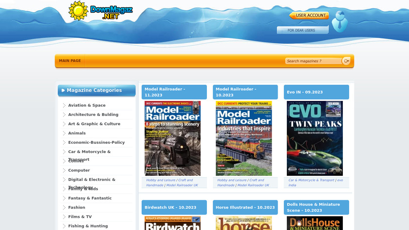 DownMagaz Landing Page