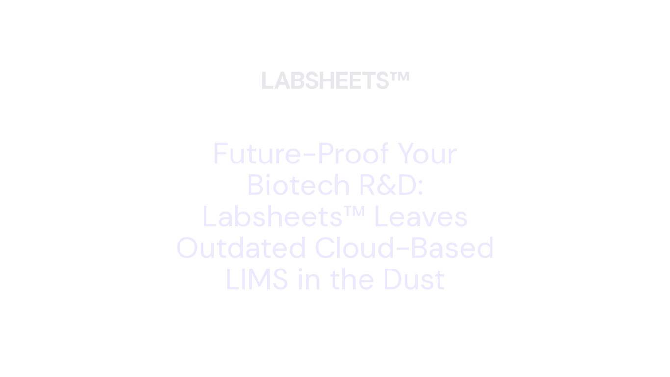Labsheets™ Landing page