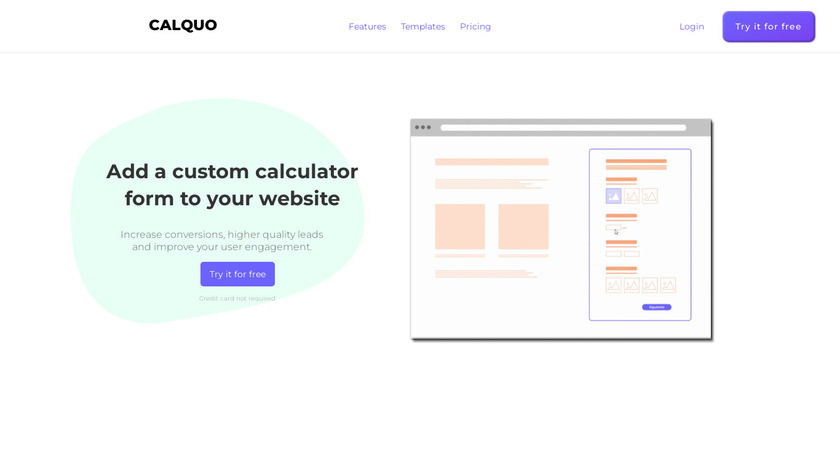 Calquo Landing Page