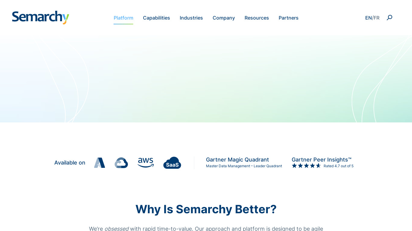 Semarchy xDM Landing page