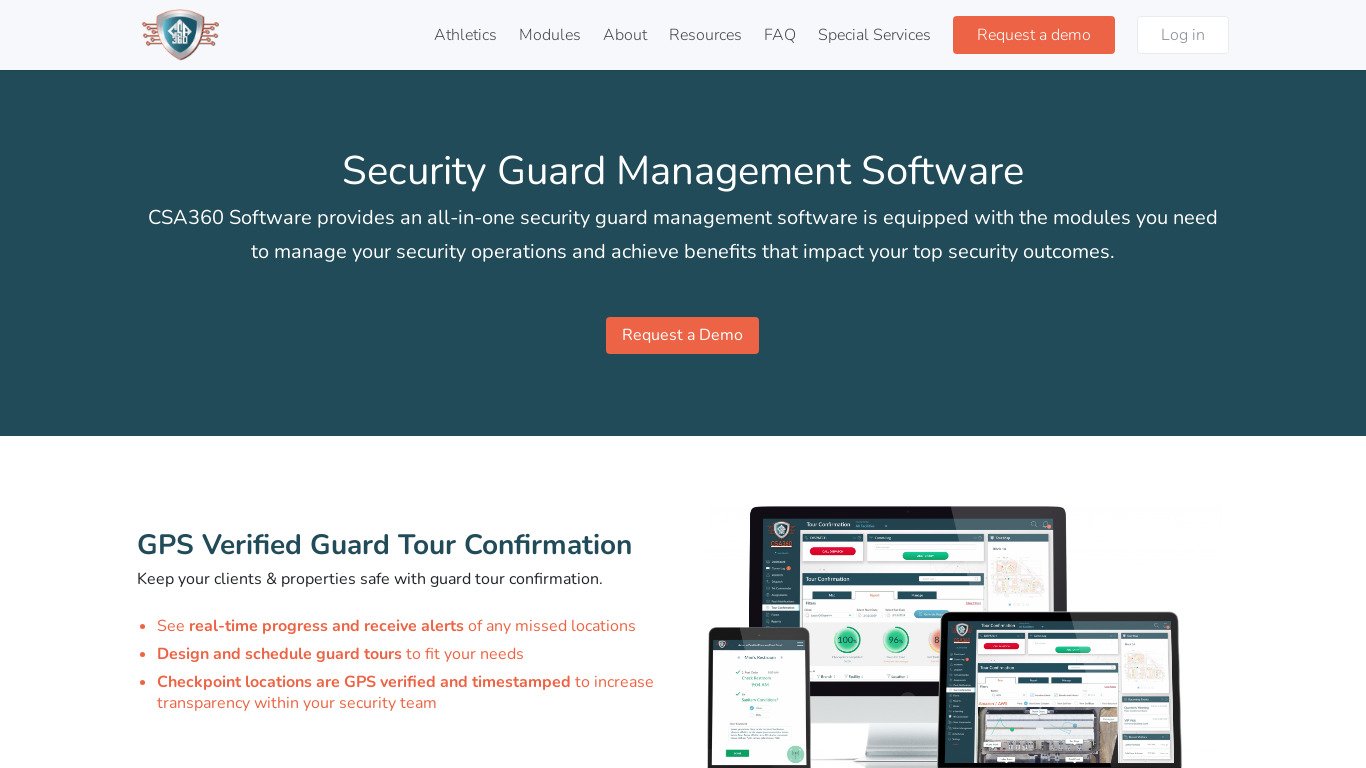CSA360 Security Operations Landing page